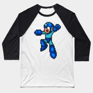 Mega Man Jump Sprite Baseball T-Shirt